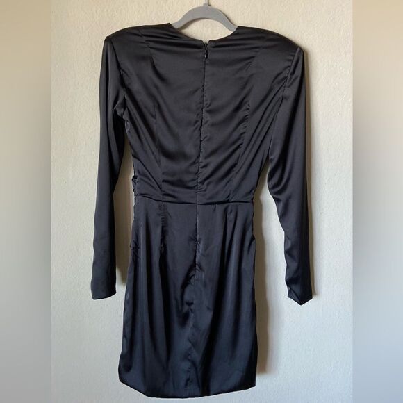 NWT House of CB Nelinha Gathered Tux Mini Black Dress Size M - Picture 7 of 10